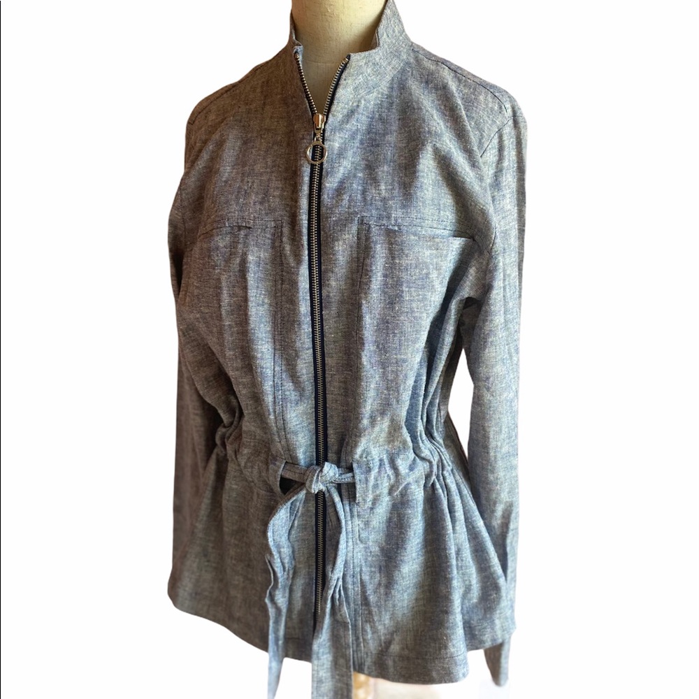Calvin Klein Linen Zip Jacket NWT